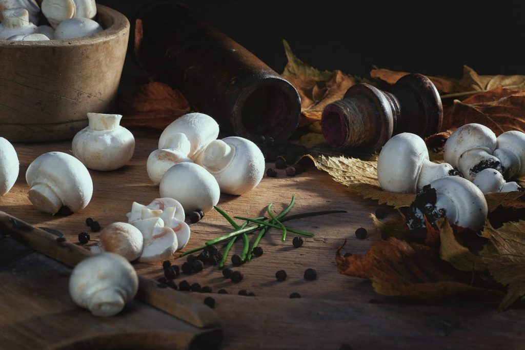 Neue Foodfotografie für Pilze Werbung fertig